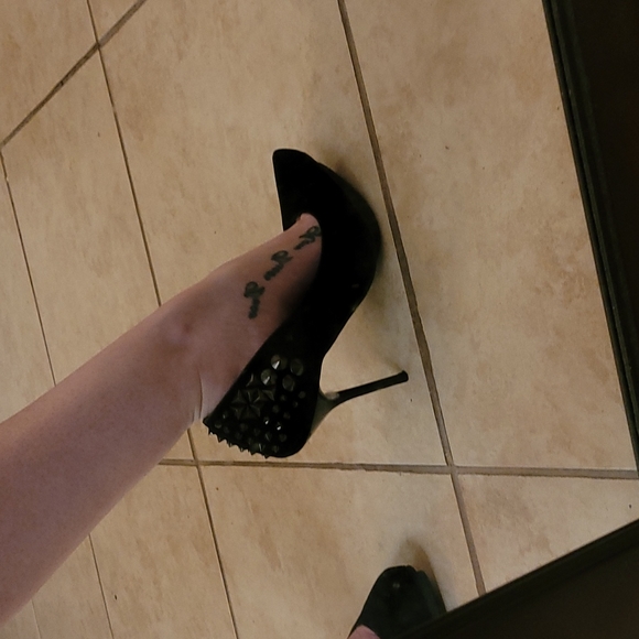 Anne Michelle black heels with studs Size 6 - Picture 14 of 17